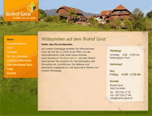 Tablet Screenshot of biohof-geist.ch